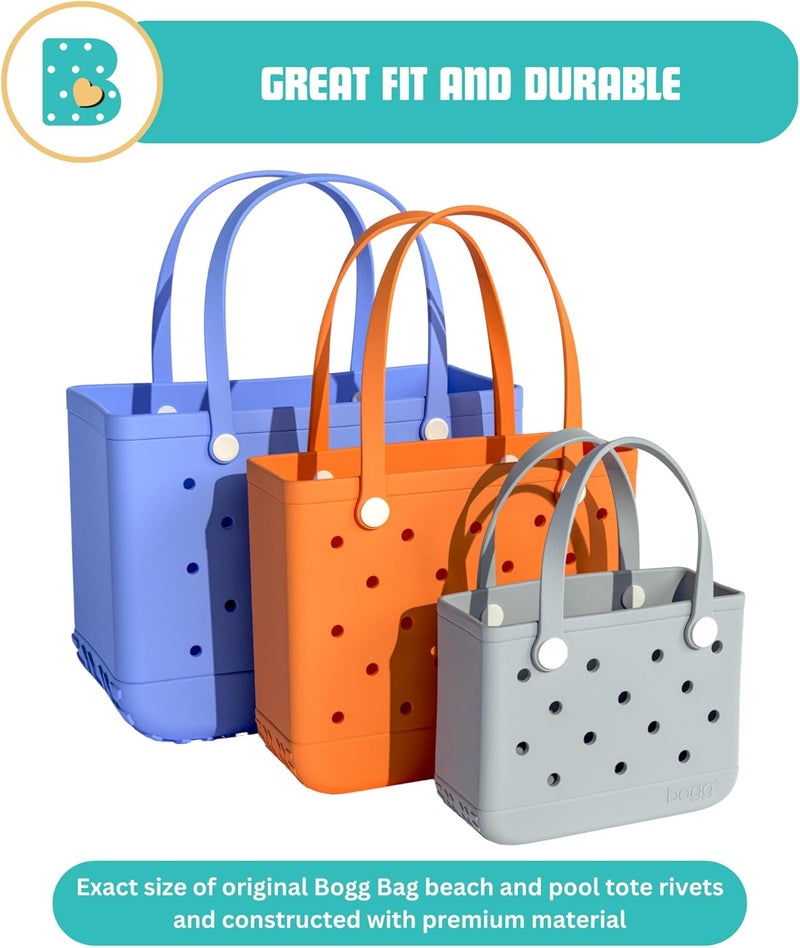 Bag Beans 4-Pack Replacement Buttons for Bogg Bag Handle Strap. Compatible with Bogg Bag Beach Tote Handles. Fix Your Bogg Bag Handle Quickly and Easily with Replacement Rivets - Image 4